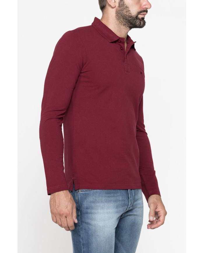 POLO MANICA LUNGA IN PIQUET DI COTONE