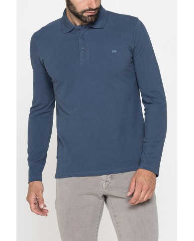 POLO MANICA LUNGA IN PIQUET DI COTONE