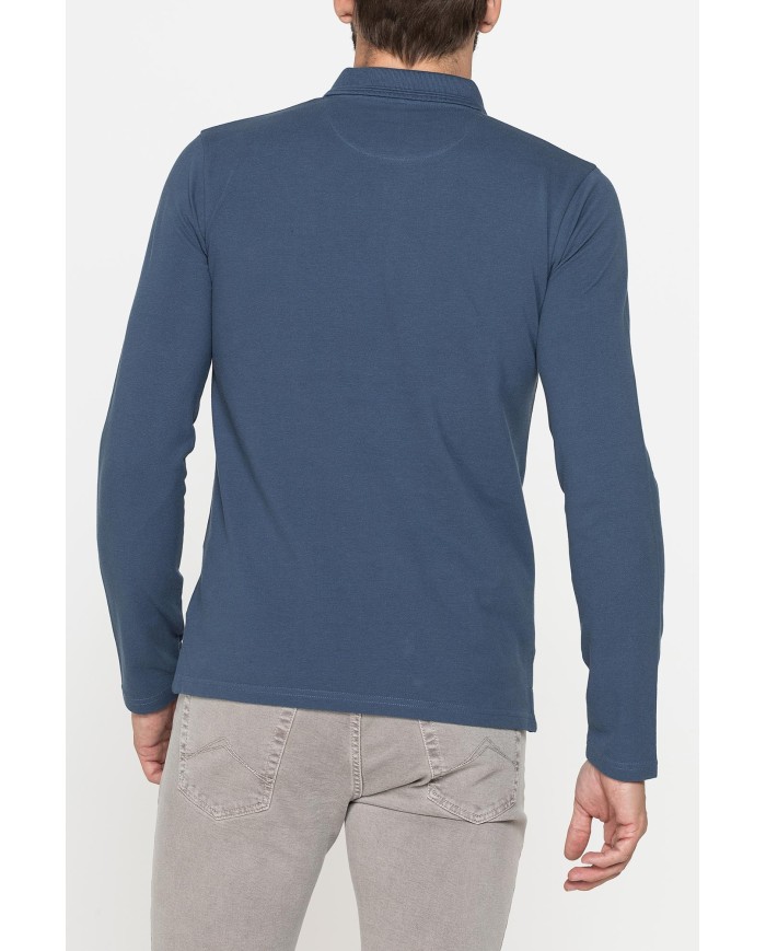 POLO MANICA LUNGA IN PIQUET DI COTONE