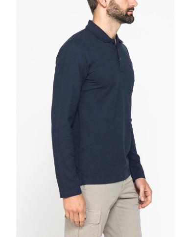 POLO MANICA LUNGA IN PIQUET DI COTONE