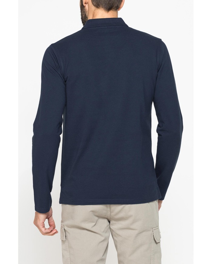 POLO MANICA LUNGA IN PIQUET DI COTONE