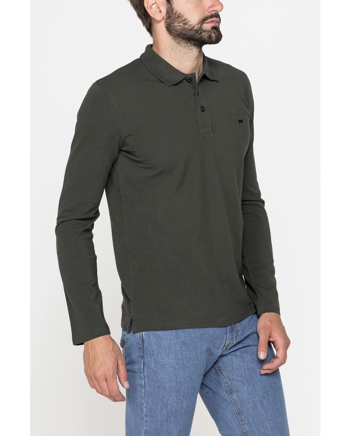 POLO MANICA LUNGA IN PIQUET DI COTONE