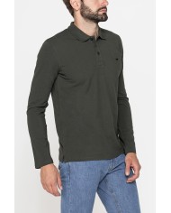 POLO MANICA LUNGA IN PIQUET DI COTONE