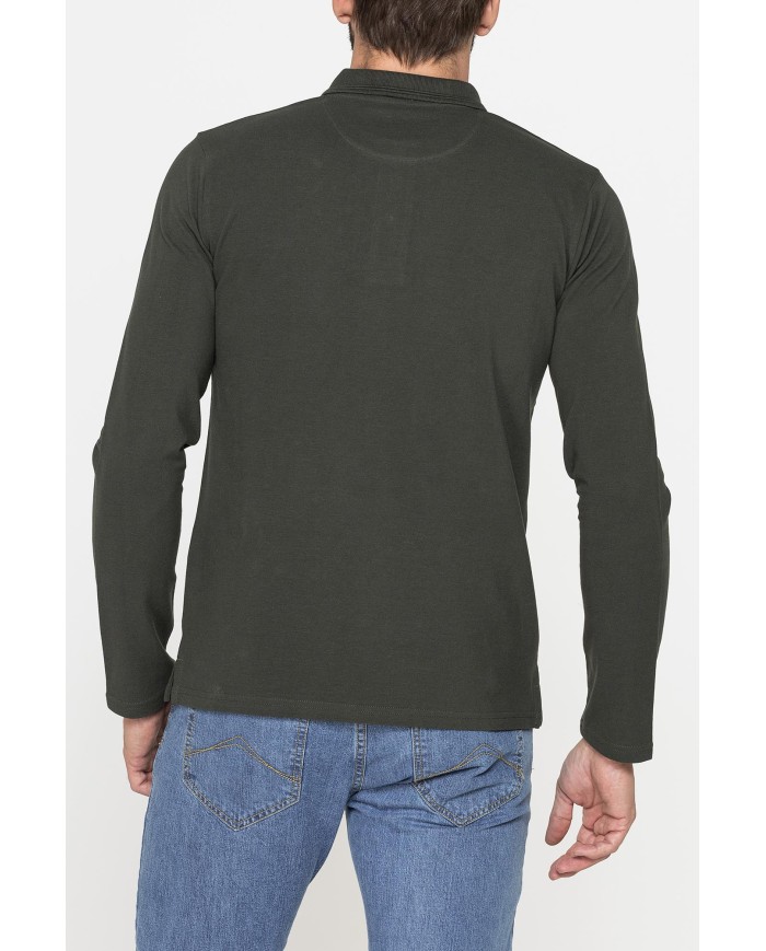 POLO MANICA LUNGA IN PIQUET DI COTONE