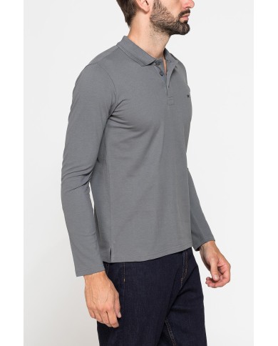 POLO MANICA LUNGA IN PIQUET DI COTONE