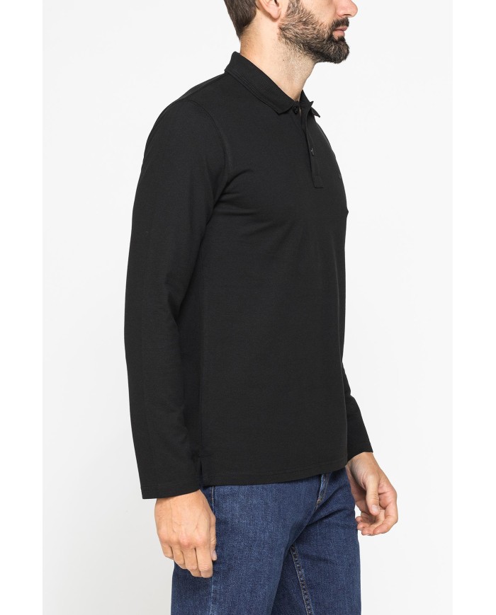 POLO MANICA LUNGA IN PIQUET DI COTONE