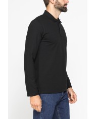 POLO MANICA LUNGA IN PIQUET DI COTONE