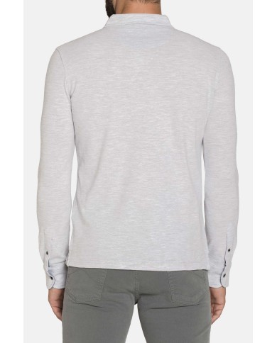 POLO A MANICA LUNGA IN PIQUET MELANGE