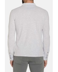 POLO A MANICA LUNGA IN PIQUET MELANGE
