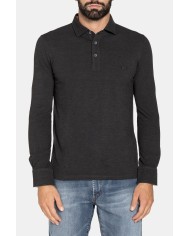 POLO A MANICA LUNGA IN PIQUET MELANGE