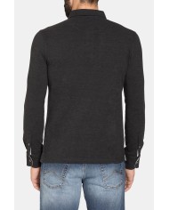 POLO A MANICA LUNGA IN PIQUET MELANGE