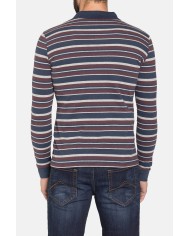 POLO MANICA LUNGA A RIGHE IN JERSEY