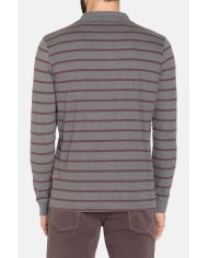 POLO MANICA LUNGA A RIGHE IN JERSEY