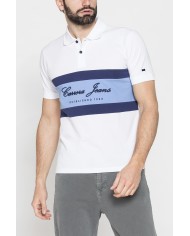 POLO MANICA CORTA IN PIQUET DI COTONE CON INSERTI BLOCK COLOR