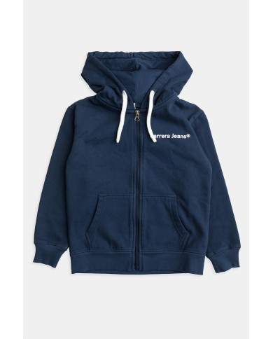 FELPA BIMBO PESANTE CON CAPPUCCIO E ZIP