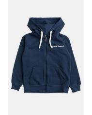 FELPA BIMBO PESANTE CON CAPPUCCIO E ZIP