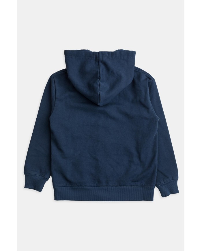 FELPA BIMBO PESANTE CON CAPPUCCIO E ZIP