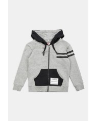 FELPA BIMBO PESANTE CON CAPPUCCIO E ZIP