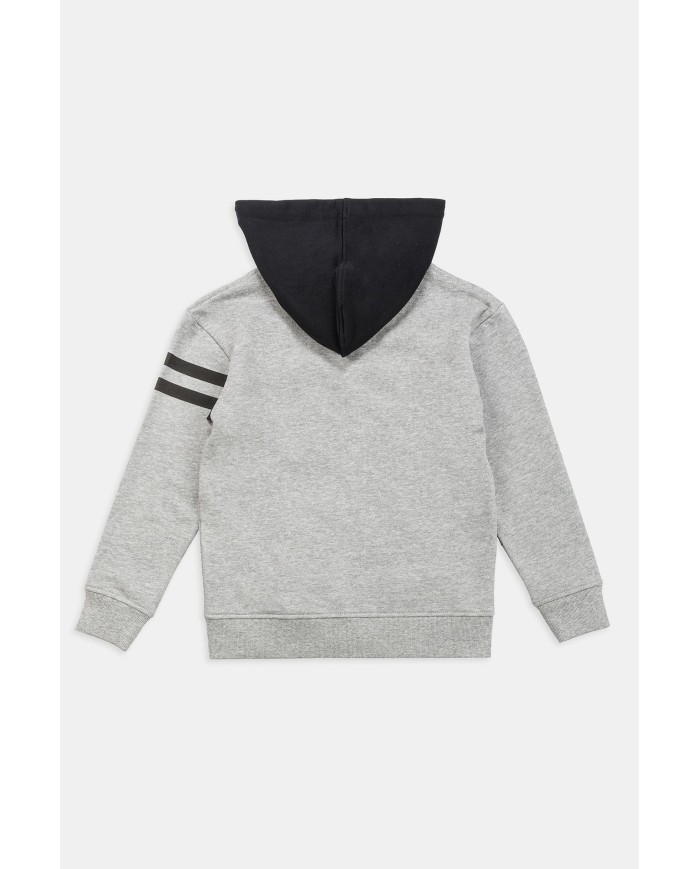 FELPA BIMBO PESANTE CON CAPPUCCIO E ZIP