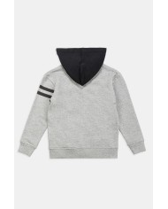 FELPA BIMBO PESANTE CON CAPPUCCIO E ZIP