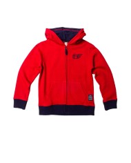 FELPA BIMBO PESANTE CON CAPPUCCIO E ZIP