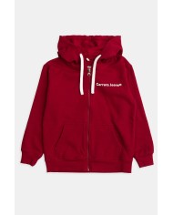 FELPA BIMBO PESANTE CON CAPPUCCIO E ZIP