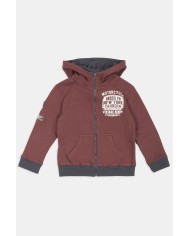 FELPA BIMBO PESANTE CON CAPPUCCIO E ZIP