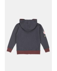 FELPA BIMBO PESANTE CON CAPPUCCIO E ZIP
