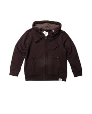 FELPA BIMBO PESANTE CON CAPPUCCIO E ZIP