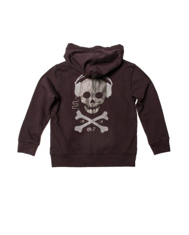 FELPA BIMBO PESANTE CON CAPPUCCIO E ZIP