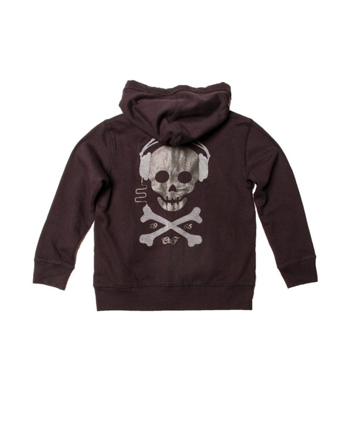 FELPA BIMBO PESANTE CON CAPPUCCIO E ZIP