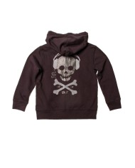 FELPA BIMBO PESANTE CON CAPPUCCIO E ZIP