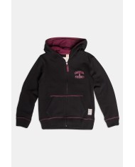 FELPA BIMBO PESANTE CON CAPPUCCIO E ZIP