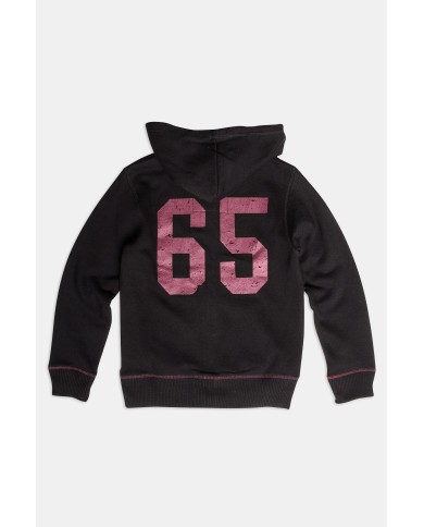 FELPA BIMBO PESANTE CON CAPPUCCIO E ZIP