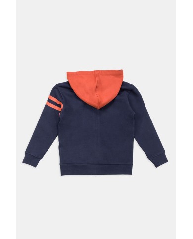 FELPA BIMBO PESANTE CON CAPPUCCIO E ZIP