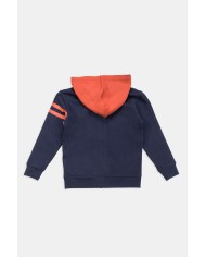 FELPA BIMBO PESANTE CON CAPPUCCIO E ZIP