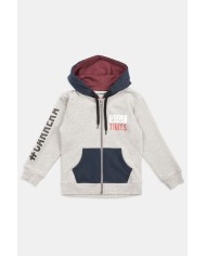 FELPA PESANTE CON CAPPUCCIO E ZIP