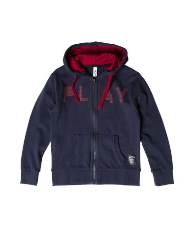 FELPA PESANTE CON CAPPUCCIO E ZIP