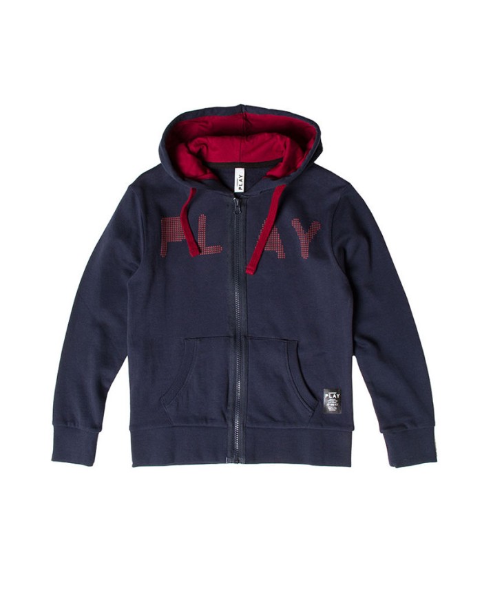 FELPA PESANTE CON CAPPUCCIO E ZIP