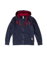 FELPA PESANTE CON CAPPUCCIO E ZIP