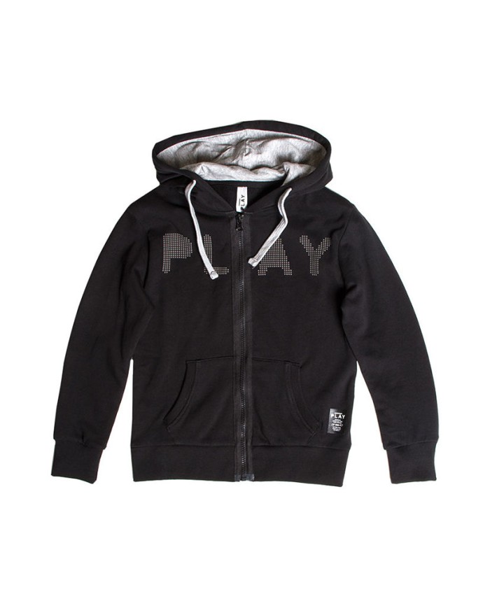 FELPA PESANTE CON CAPPUCCIO E ZIP