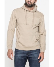 FELPA CHIUSA CON CAPPUCCIO E STAMPA GRAFICA