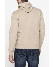 FELPA CHIUSA CON CAPPUCCIO E STAMPA GRAFICA