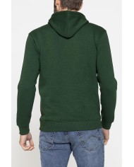 FELPA CHIUSA CON CAPPUCCIO E STAMPA GRAFICA