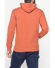 FELPA CHIUSA CON CAPPUCCIO E STAMPA GRAFICA