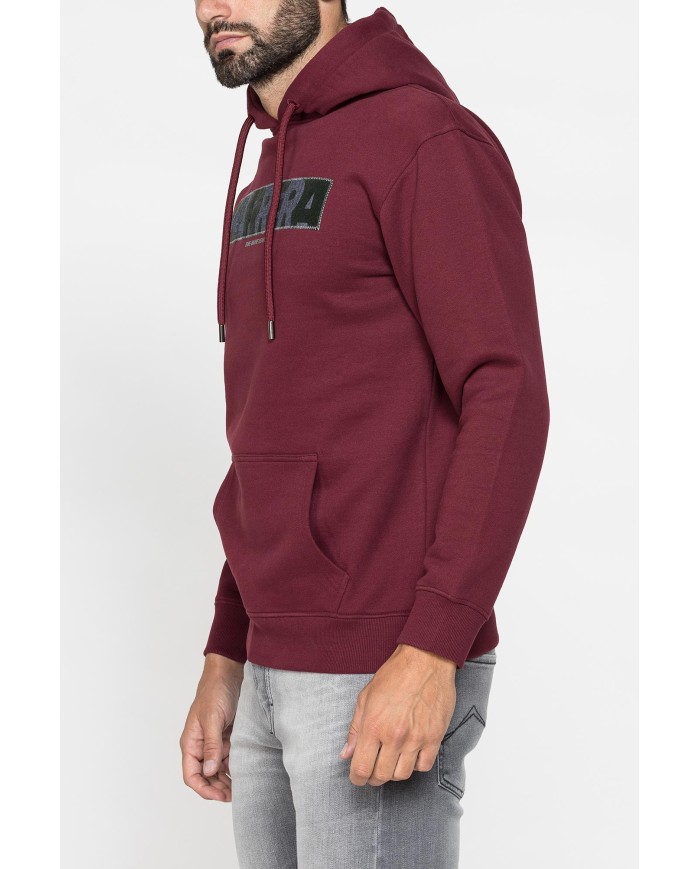 FELPA CHIUSA CON CAPPUCCIO E STAMPA GRAFICA