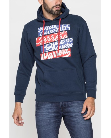 FELPA CHIUSA CON CAPPUCCIO E STAMPA GRAFICA