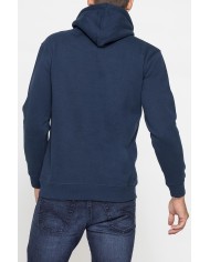 FELPA CHIUSA CON CAPPUCCIO E STAMPA GRAFICA