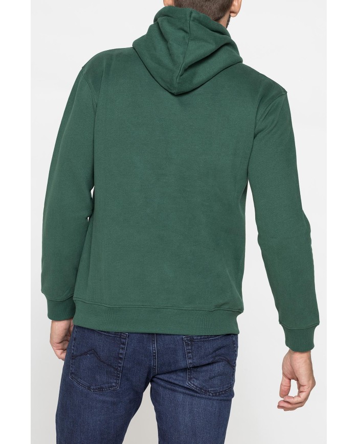 FELPA CHIUSA CON CAPPUCCIO E STAMPA GRAFICA