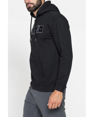 FELPA CHIUSA CON CAPPUCCIO E STAMPA GRAFICA